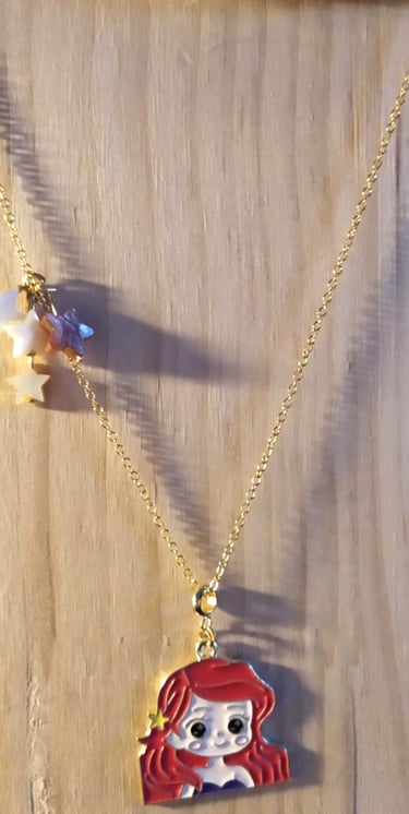 Collier doré Disney Ariel Les Couleurs de Lo