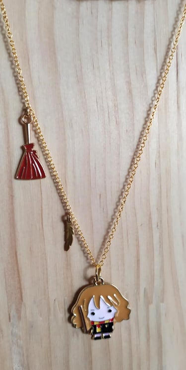 Collier doré Hermione Granger Les Couleurs de Lo