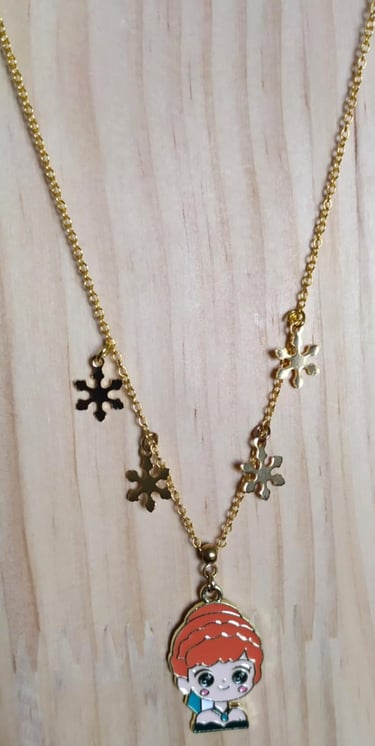 Collier doré Disney Anna Les Couleurs de Lo
