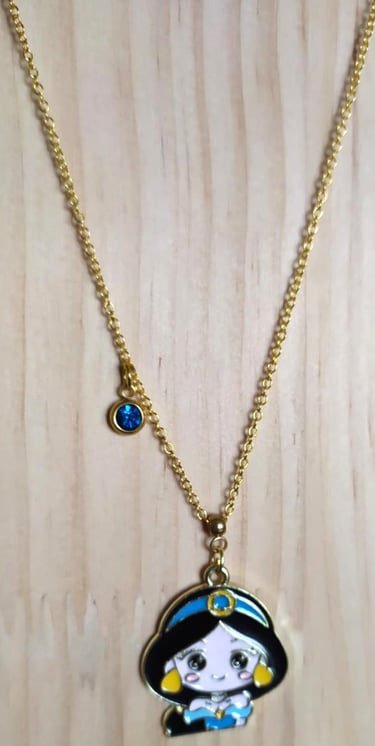 Collier doré Disney Jasmine Les Couleurs de Lo