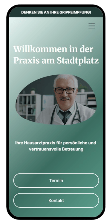 Demo-Webseite für Arztpraxis
