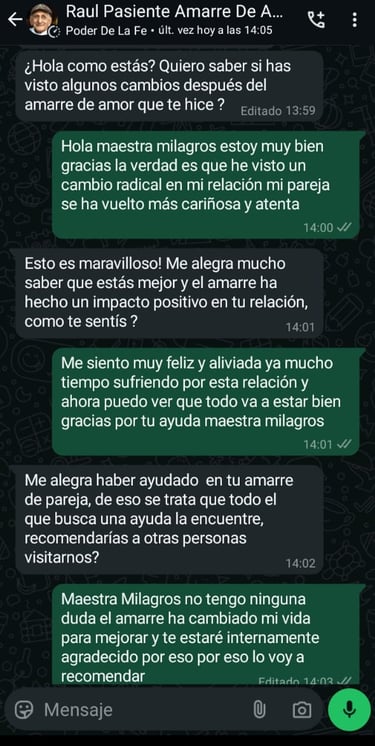 testimonio de Raúl dando gracias por los resultados