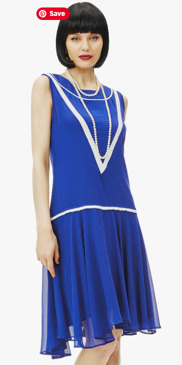 BABEYOND Women’s 1920s Inspired Dress - Flapper Dress Low-Waist Dress Sleeveless