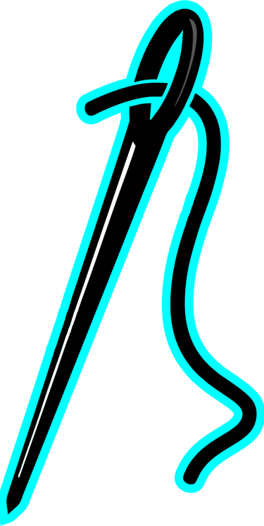 a blue and black knife and a knife on a black background broderie