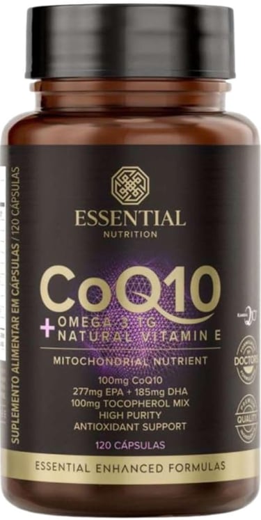 Coenzima Q10 com Ômega 3 Essential Nutrition: máxima absorção. Vida Performance.