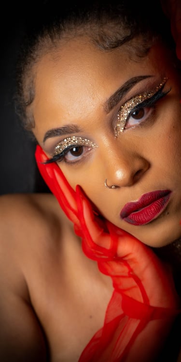 Portrait studio de femme 