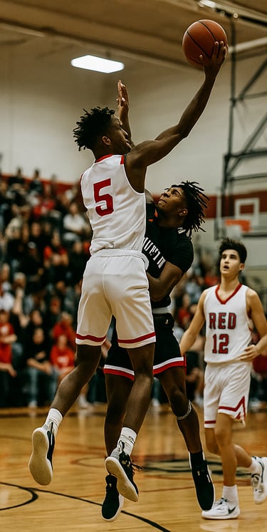 Basketball Team Playing A live game against each other! 