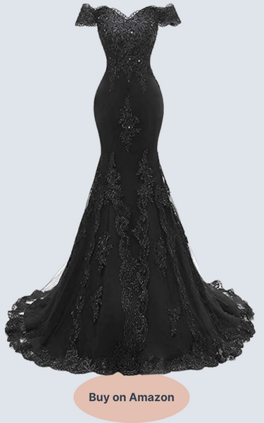 Off The Shoulder Mermaid Prom Dresses Long Sweetheart Beaded Lace Evening Dress