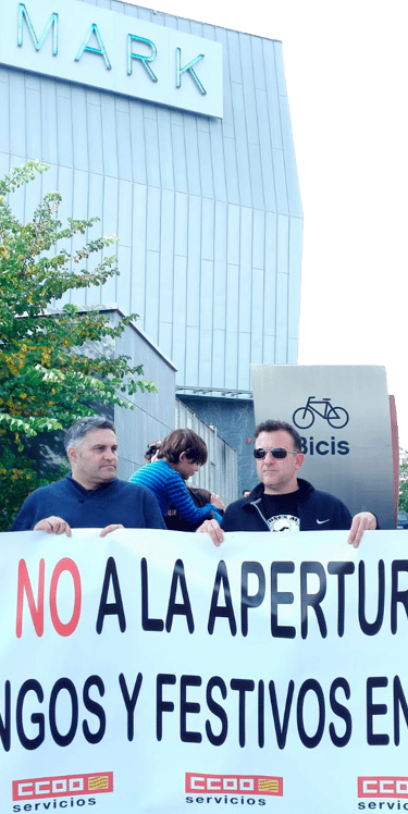 Concentración contra aperturas comerciales en domingo o festivo