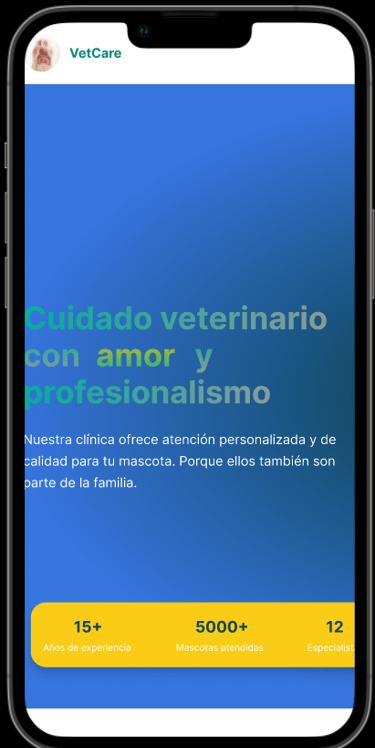 Responsive antes rediseño veterinaria UX/UI - Desarrollo