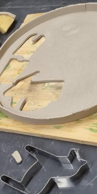 When pouring plates goes wrong, make Christmas ornaments!