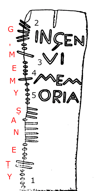 Lewannick Ogham/Rune Stone 466 - Lewannick Parish, Cornwall