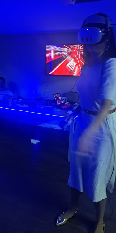 "Pessoa usado VR para confraternização de fim de ano"