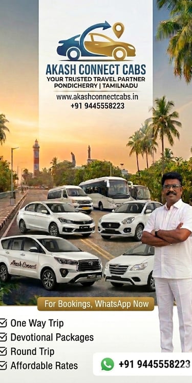 South Indian Airport Drop Taxi - Chennai and Pondicherry Airport Transfers by Akash Connect Cabs