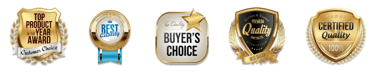 a variety of award plaques for best business award