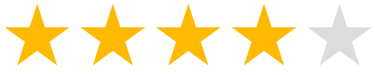 Four Star rating with four gold stars