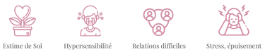 Icones estime de soi hypersensibilité relations toxiques stress épuisement