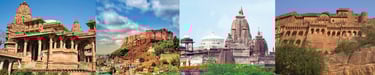 a collage of a castle with a castle in the background