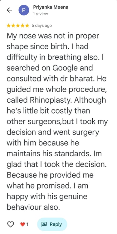 Rhinoplasty Plastic surgery in Udaipur"