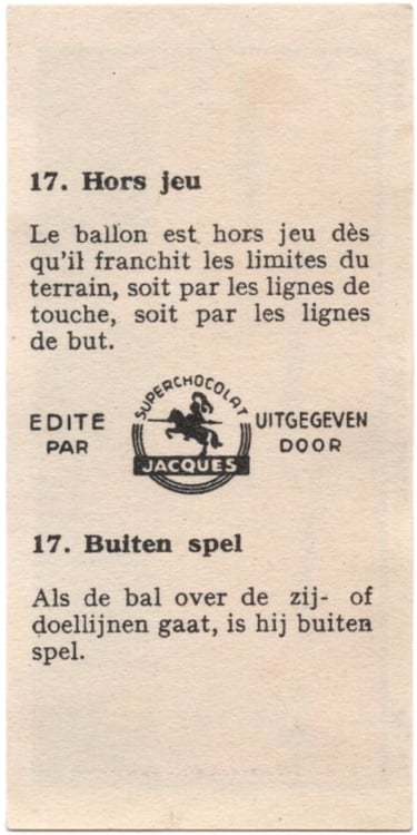 1934 Jacques Chocolat Les Sports Illustres Serie S Type 2 No 17 Basketball Card (back)