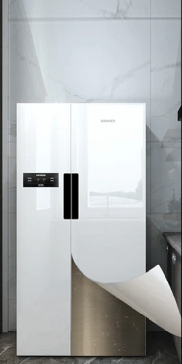 refrigerator wrap. change refrigerator color with a wrap. change color and protect the finish