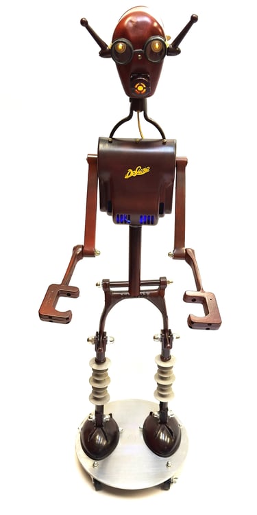 Assemblage robot named Harley by sculptor Tal Avitzur.