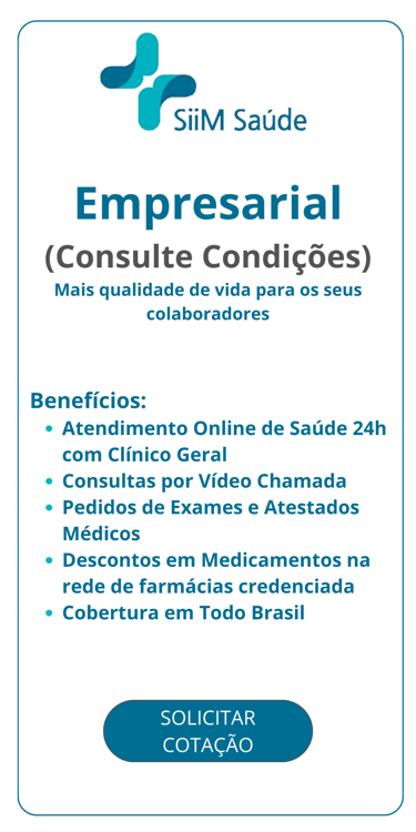 Plano SiiM Saúde Benefícios Empresarial Telemedicina e rede de descontos á partir de R$5,99 por func