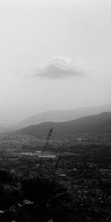 "Pilgrimage to Capo Gallo No. 2" Analogue fine art photograph. Shot on Kodak Tri-X 400. Palermo