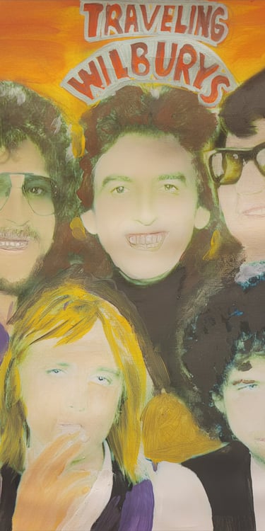My Painting of a group The traveling Wilburyses on