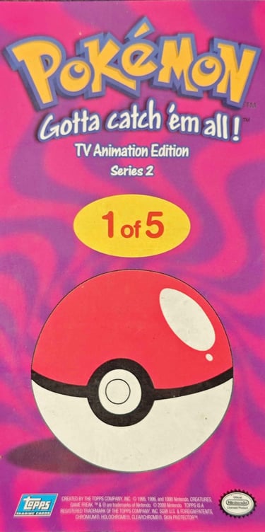 Tin Topper 1 of 5 Topps Pokémon series 2 US back