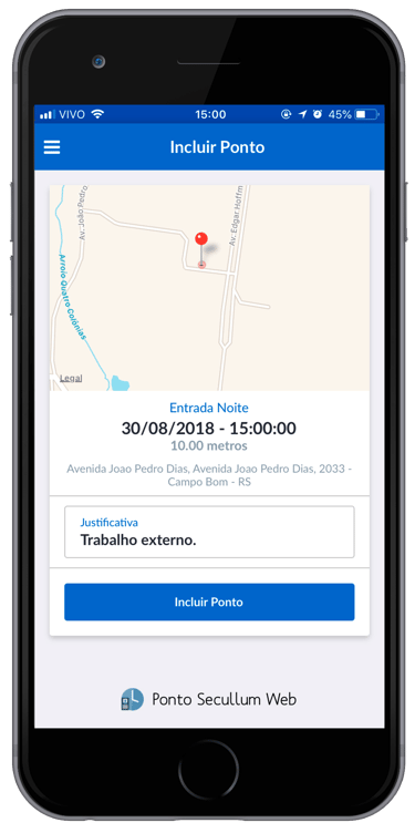 APP DE BATER O PÓNTO
