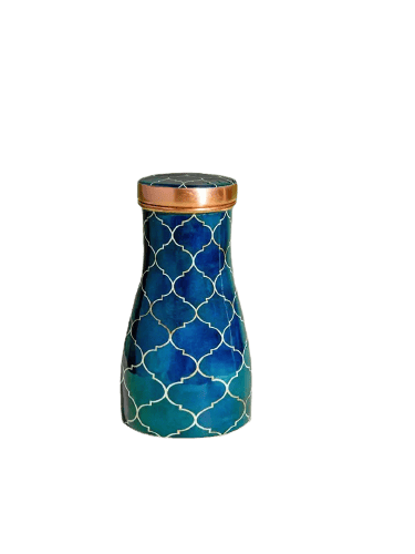 Meena Print Copper Carafe – Designer Copper Water Jug