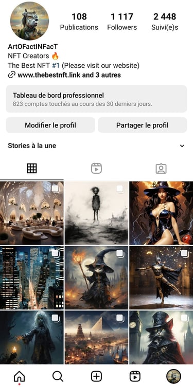 ArtOFactINFacT's Instagram account