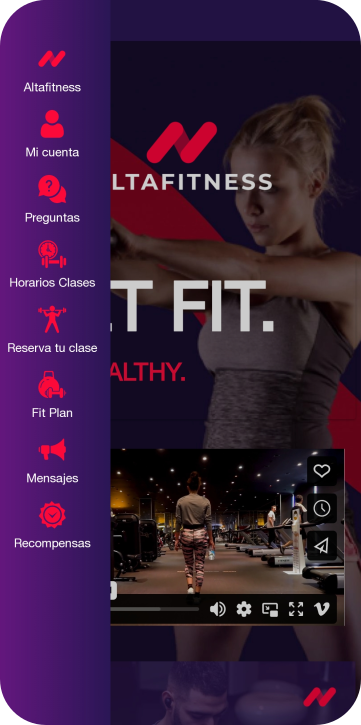 Aplicación para Gimnasio Alta Fitness