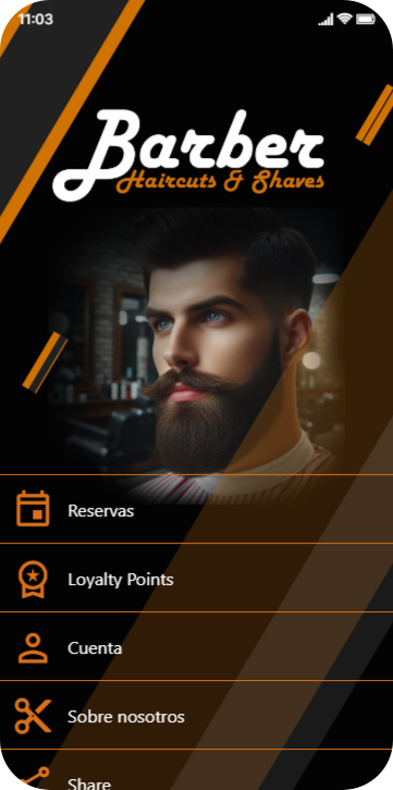 Aplicación Barbería Barber