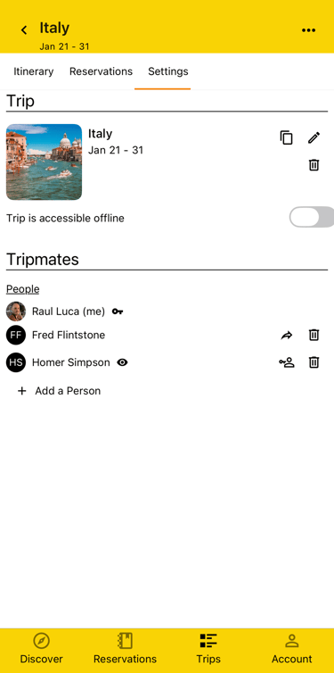 view of tripmates and related sharing options