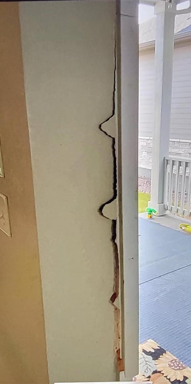 door jamb before repair