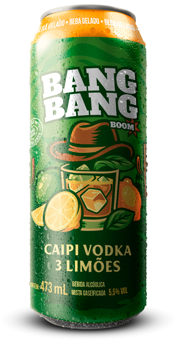 Bebida Bang Bang Boom de Caipi vodka de 3 limões