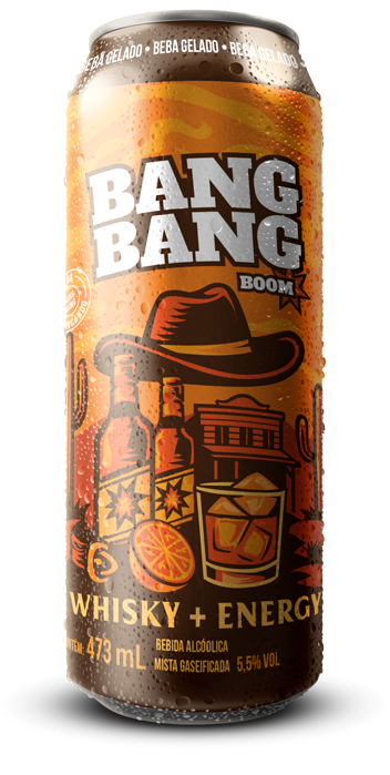 Bebida Bang Bang Boom de Whisky + Energy