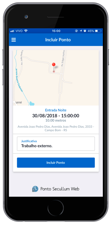APP DE BATER O PONTO