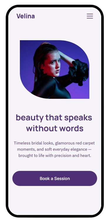 Websiteerstellung Beautystudio mobil Demo