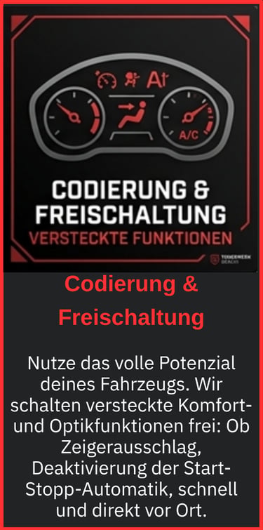 Fahrzeug Codierung Berlin - Versteckte Komfortfunktionen freischalten