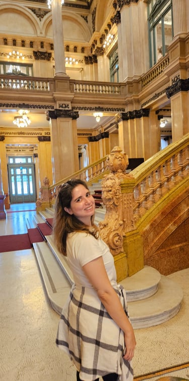Foto tirada no Teatro Colón, em Roma