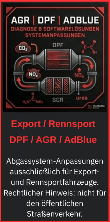 AGR DPF AdBlue Softwarelösungen Berlin - Tunerwerk Fehlerbehebung