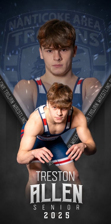 wrestling high school senior banner