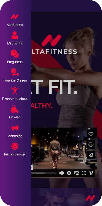 Aplicación para Gimnasio Alta Fitness