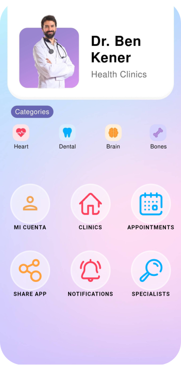 Aplicación para Clínica Dr. Ben Kener