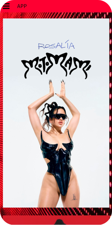 Aplicación para Artista La Rosalía