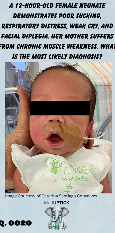 a female neonate with facial diplegia