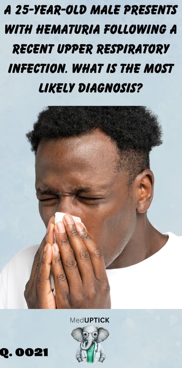 a young African American male blowing his nose